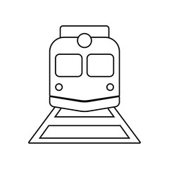 Poster - train view from the front icon. Element of Logistic for mobile concept and web apps icon. Outline, thin line icon for website design and development, app development
