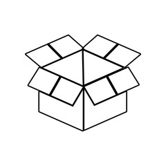 Poster - open box icon. Element of Logistic for mobile concept and web apps icon. Outline, thin line icon for website design and development, app development