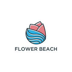 Aufkleber - Flower abstract Logo design vector template Linear style.