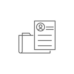 Poster - Digital business, portfolio icon. Element of digital business icon. Thin line icon for website design and development, app development. Premium icon