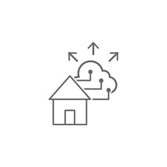 Poster - Digital business, shared icon. Element of digital business icon. Thin line icon for website design and development, app development. Premium icon