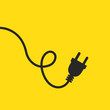 Wire plug icon. Vector illustration. Wire plug in flat design.