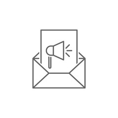 Poster - Digital business, email icon. Element of digital business icon. Thin line icon for website design and development, app development. Premium icon