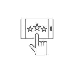 Poster - Digital business, rating icon. Element of digital business icon. Thin line icon for website design and development, app development. Premium icon
