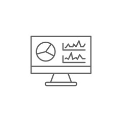 Poster - Digital business, analytics icon. Element of digital business icon. Thin line icon for website design and development, app development. Premium icon