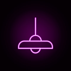 Poster - chandelier neon icon. Elements of architecture set. Simple icon for websites, web design, mobile app, info graphics