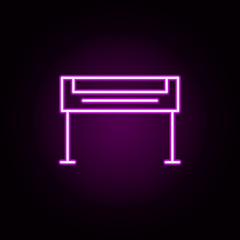 Poster - Printer neon icon. Elements of architecture set. Simple icon for websites, web design, mobile app, info graphics