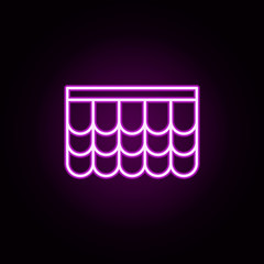 Poster - roof neon icon. Elements of architecture set. Simple icon for websites, web design, mobile app, info graphics