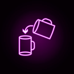 Poster - additional transfer neon icon. Elements of arrow and object set. Simple icon for websites, web design, mobile app, info graphics