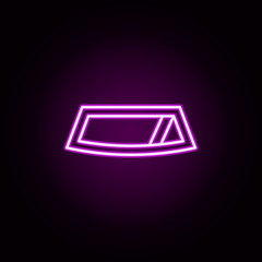 Poster - auto glass neon icon. Elements of auto workshop set. Simple icon for websites, web design, mobile app, info graphics