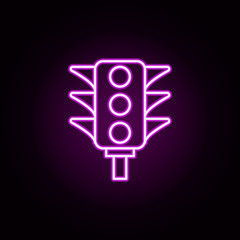 Poster - traffic light neon icon. elements of auto workshop set. simple icon for websites, web design, mobile
