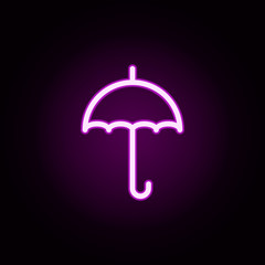 Poster - umbrella neon icon. Elements of autumn set. Simple icon for websites, web design, mobile app, info graphics