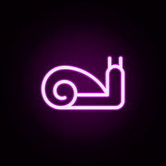 Poster - snail neon icon. Elements of autumn set. Simple icon for websites, web design, mobile app, info graphics