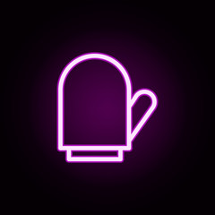 Poster - gloves neon icon. Elements of autumn set. Simple icon for websites, web design, mobile app, info graphics