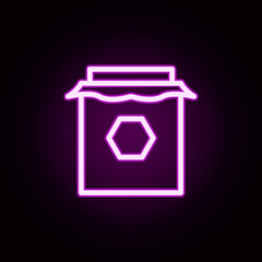 Poster - honey bank neon icon. Elements of autumn set. Simple icon for websites, web design, mobile app, info graphics