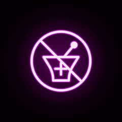 Poster - ban neon icon. Elements of ban set. Simple icon for websites, web design, mobile app, info graphics