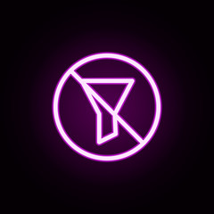 Poster - filter ban neon icon. Elements of ban set. Simple icon for websites, web design, mobile app, info graphics
