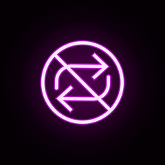 Poster - prohibit repeat neon icon. Elements of ban set. Simple icon for websites, web design, mobile app, info graphics