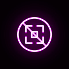 Poster - prohibition of focus neon icon. elements of ban set. simple icon for websites, web design, mobile ap
