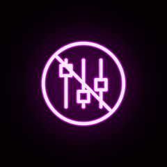 Poster - ban mixer neon icon. Elements of ban set. Simple icon for websites, web design, mobile app, info graphics