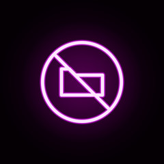 Poster - ban folder neon icon. Elements of ban set. Simple icon for websites, web design, mobile app, info graphics