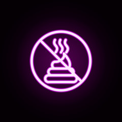 Poster - ban toilet neon icon. Elements of ban set. Simple icon for websites, web design, mobile app, info graphics