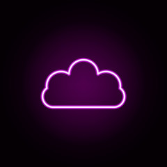 Poster - cloud storage neon icon. Elements of data secutity set. Simple icon for websites, web design, mobile app, info graphics