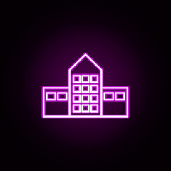 Poster - school neon icon. Elements of education set. Simple icon for websites, web design, mobile app, info graphics
