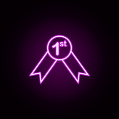 Poster - honors honors medal neon icon. Elements of education set. Simple icon for websites, web design, mobile app, info graphics