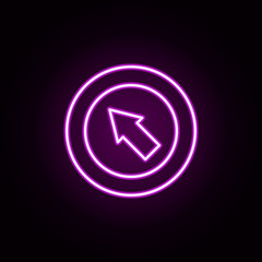 Poster - arrow neon icon. Elements of education set. Simple icon for websites, web design, mobile app, info graphics