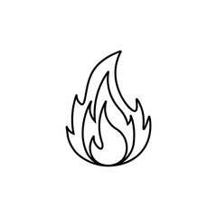 Fire flame icon. Vector. Isolated.