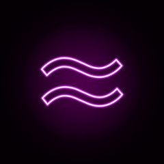 Poster - about neon icon. Elements of education set. Simple icon for websites, web design, mobile app, info graphics