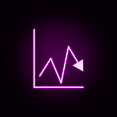 Poster - diagram neon icon. Elements of education set. Simple icon for websites, web design, mobile app, info graphics