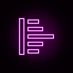 Poster - statistics increase neon icon. Elements of finance set. Simple icon for websites, web design, mobile app, info graphics