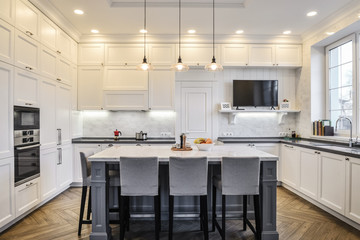 kitchen interior in new luxury home
