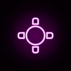 Poster - coffee table neon icon. Elements of furnitures set. Simple icon for websites, web design, mobile app, info graphics