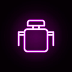 Poster - desk chair neon icon. Elements of furnitures set. Simple icon for websites, web design, mobile app, info graphics