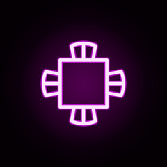 Poster - table neon icon. Elements of furnitures set. Simple icon for websites, web design, mobile app, info graphics