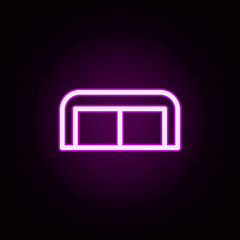 Poster - sofa neon icon. Elements of furnitures set. Simple icon for websites, web design, mobile app, info graphics