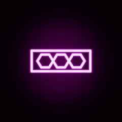 Poster - plant neon icon. Elements of furnitures set. Simple icon for websites, web design, mobile app, info graphics