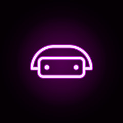Poster - sofa neon icon. Elements of furnitures set. Simple icon for websites, web design, mobile app, info graphics
