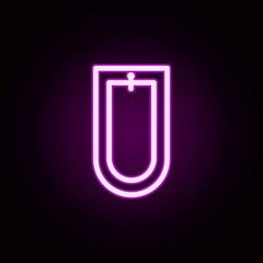 Poster - bath neon icon. Elements of furnitures set. Simple icon for websites, web design, mobile app, info graphics