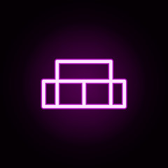 Poster - sofa neon icon. Elements of furnitures set. Simple icon for websites, web design, mobile app, info graphics