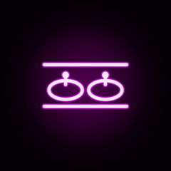 Poster - washbasin neon icon. Elements of furnitures set. Simple icon for websites, web design, mobile app, info graphics