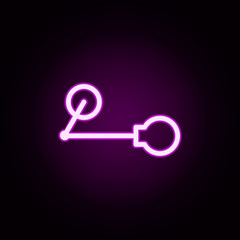 Poster - lamp neon icon. Elements of furnitures set. Simple icon for websites, web design, mobile app, info graphics
