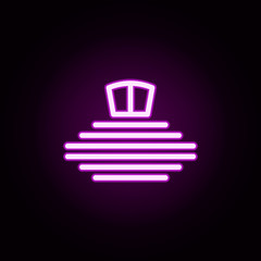 Poster - table neon icon. Elements of furnitures set. Simple icon for websites, web design, mobile app, info graphics