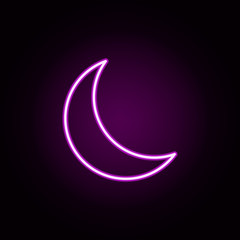 Wall Mural - crescent neon icon. Elements of halloween set. Simple icon for websites, web design, mobile app, info graphics