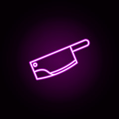 Poster - knife neon icon. Elements of halloween set. Simple icon for websites, web design, mobile app, info graphics