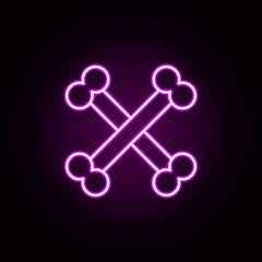 Poster - carefully neon icon. Elements of halloween set. Simple icon for websites, web design, mobile app, info graphics