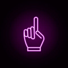Poster - arm neon icon. Elements of hockey set. Simple icon for websites, web design, mobile app, info graphics